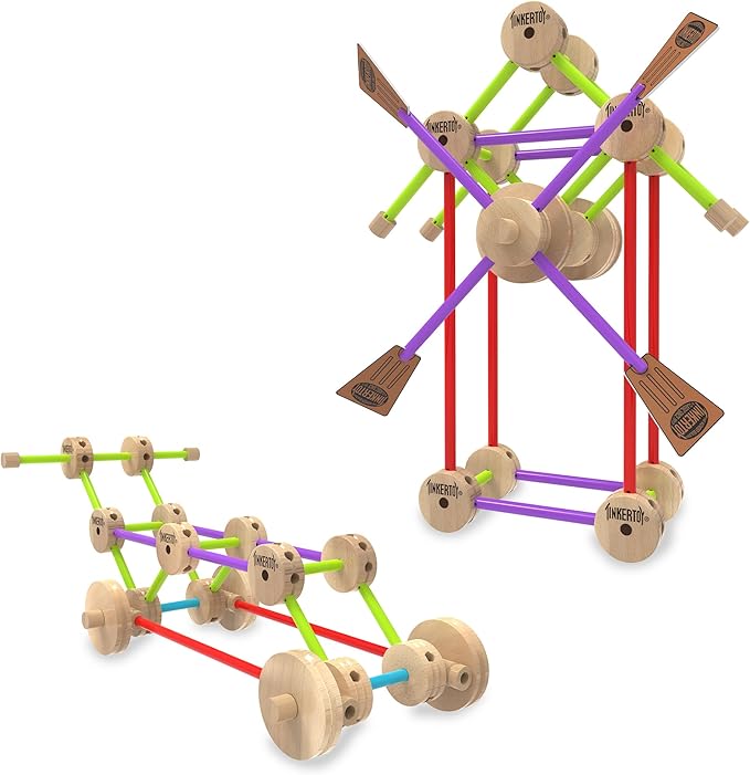 TINKERTOY - Retro Building Set Tin - 85 Pieces