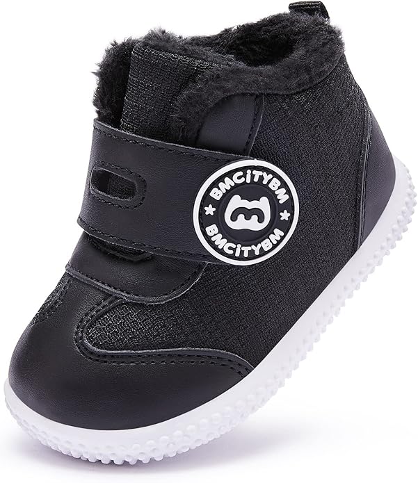 BMCiTYBM Baby Boy Girl Snow Boots Waterproof Winter Warm Booties Nonslip Lightweight Outdoor Shoes for First Walkers 6 9 12 18 24 Months(Infant/Toddler)
