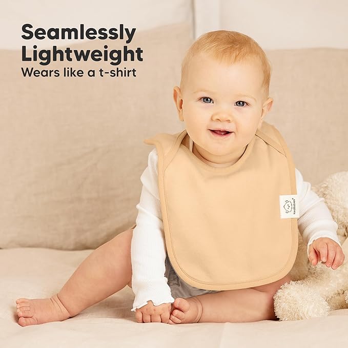 8-Pack Baby Bibs for Boys, Girls - Pullover Bibs for Drooling Teething Baby Girl & Boy Toddler, Newborn, Soft & Absorbent, Cute Colors, Large Torso Coverage Keep Infant Clean & Dry (Butterflies)