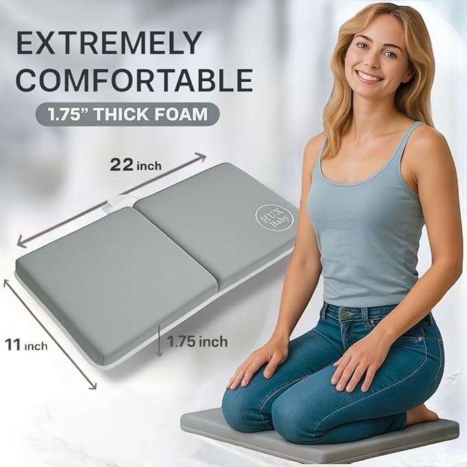 Baby Bath Kneeler and Elbow Rest Pad Set, Kneeling Pad for Bathing Babies, Bathtub Cushion for Knees and Elbows, Knee Foam for Bathing Baby, Bath Cushion, Soft tub Kneeling Memory Foam