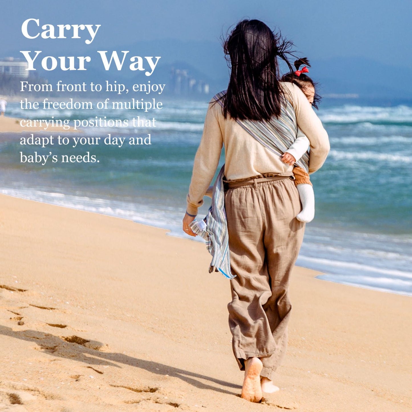 Ring Sling Baby Carrier, Soft Cotton Baby Sling Carrier Newborn to Toddler, Baby Wrap Carrier for Plus Size Parents, Perfect Shower Gift, Sweet Desserts