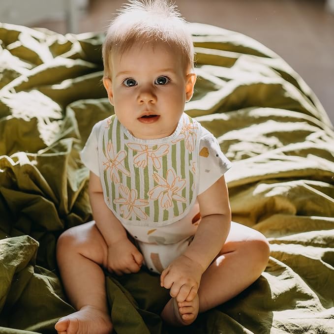 GLLQUEN BABY Muslin Drool Bibs for Boys Girls 8 Pack, Adjustable Baby Bibs for Drooling and Teething, Soft Cotton Baby Bandana Bib for Newborn Feeding Essentials (Cars)