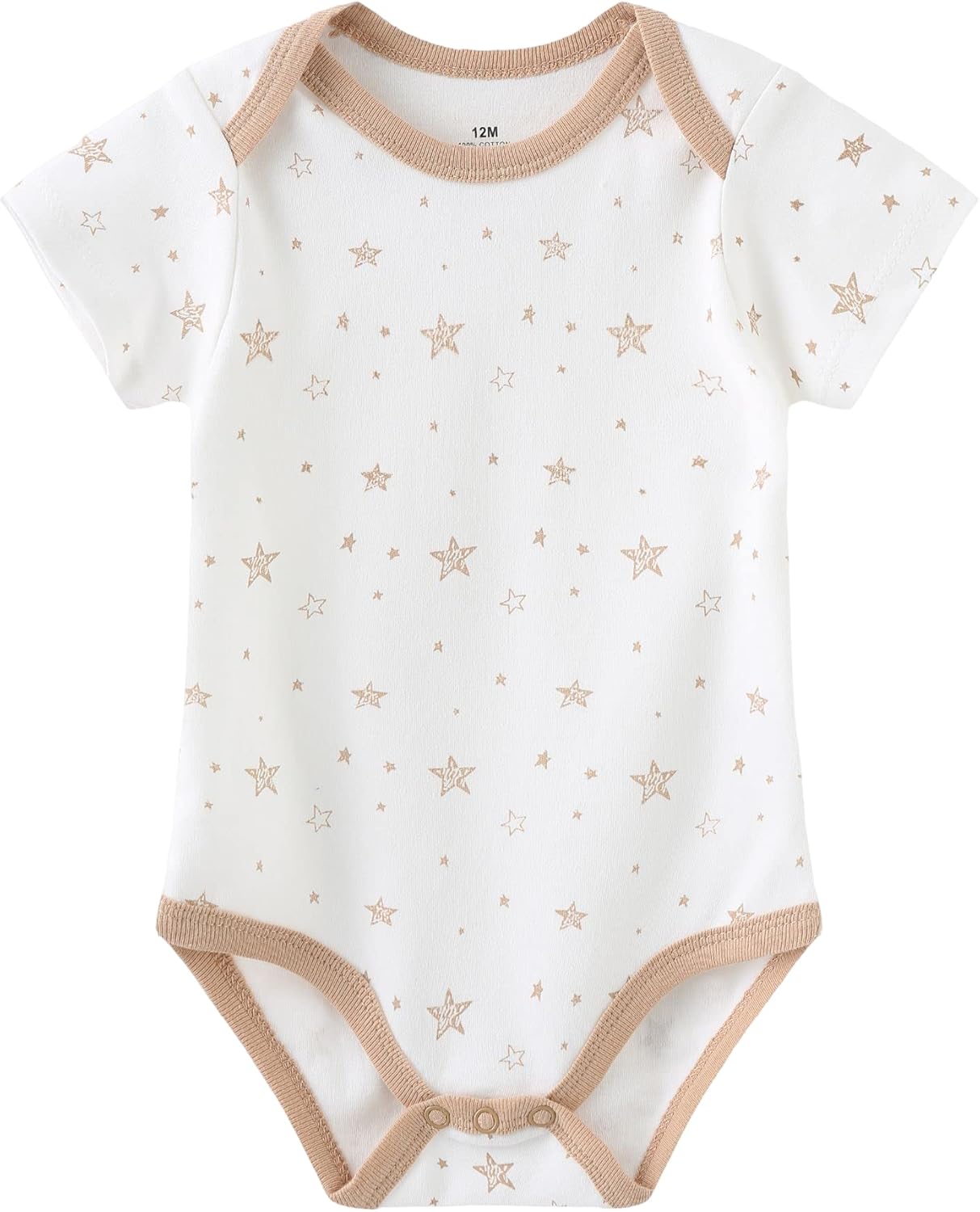 Kiddiezoom Baby Bodysuit Newborn Short Sleeve baby One-Piece Cotton 5-Pack baby clothes