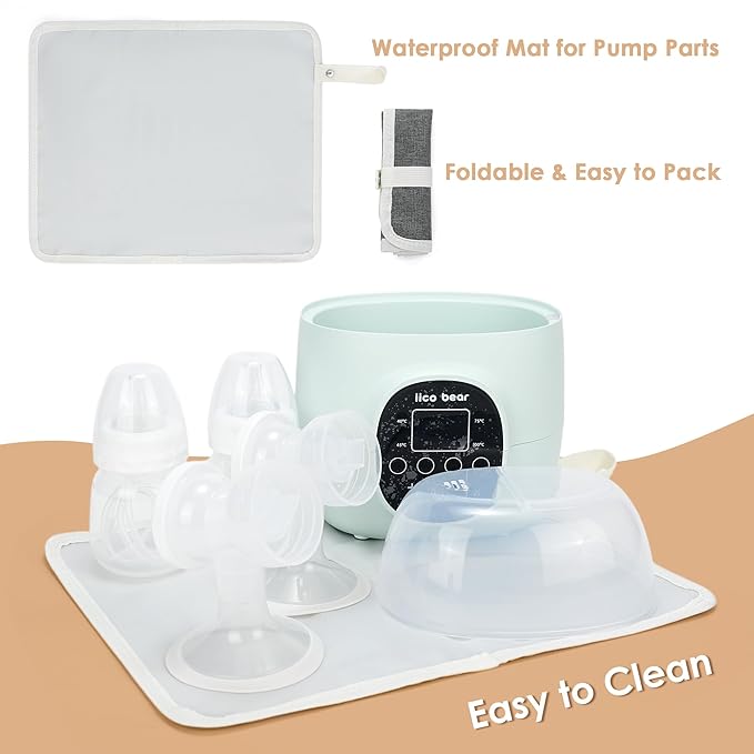 Breast Pump Bag Fit for Spectra S1 and S2, Breast Pump Storage Bag with Waterproof Mat Pumping Bag for Moms Work Travel, Grey