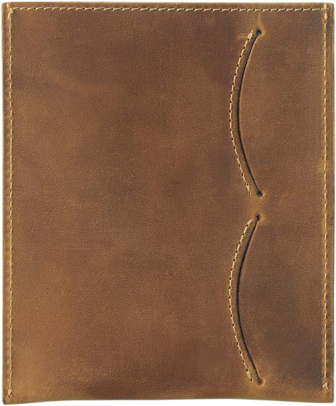 WANDERINGS Leather Passport Holder - Ideal for Travel - Handmade Genuine Leather Wallet with Passport Pocket and Card Slots - RFID Blocking for Security Against Data Theft