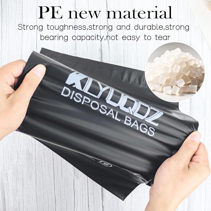Adult Diaper Disposal Plastic Bags for Adult Catheter Bags Disposal,Self-Adhesive Strips to Seal in Odours,Waterproof and Leak-Proof,Suitable for Elderly Nappy Care at Home and Travel (100)