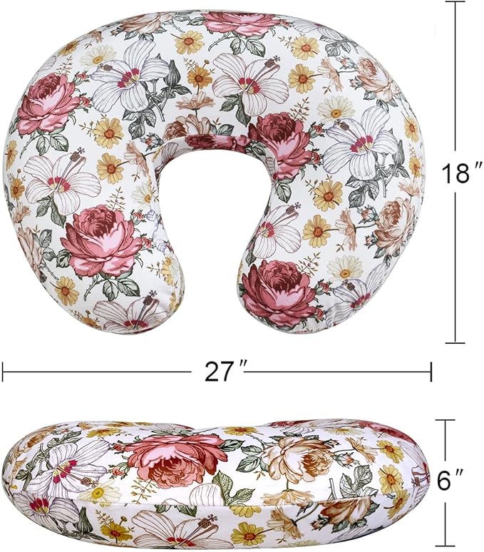 iEvolve Minky Nursing Pillow Cover Breast Feeding Pillow Cover Slipcover U Shape for Baby Boy Girl,Cover Only(Pillow & Pad Cover Butterfly, Pack of 2)