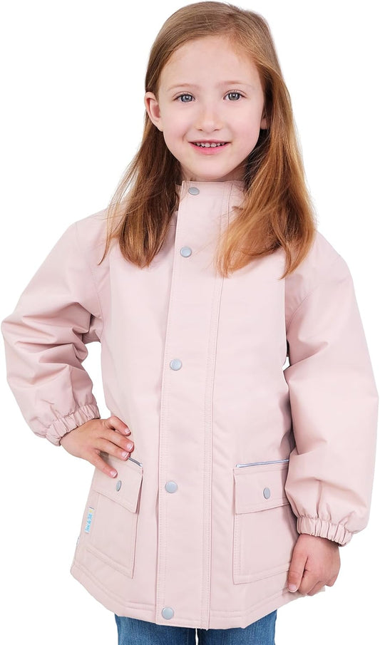 JAN & JUL Waterproof Fleece Lined Rain Jacket, Raincoat for Kids