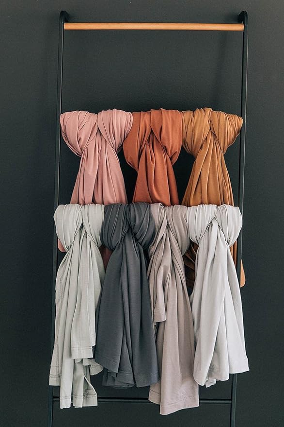 Mebie Baby Stone Stretch Swaddle, Modern and Neutral Swaddle Blanket for Baby Girl or Boy, Soft Baby Blankets, Newborn Swaddle Blanket, 0-3 Month, Comfy Wrap, Baby Essentials & Gifts (47" x 47")