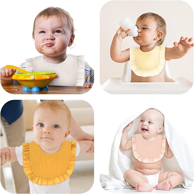 Baby Bibs Muslin Drool Teething Drooling Bibs for Baby Girl Boy Muslin Cotton