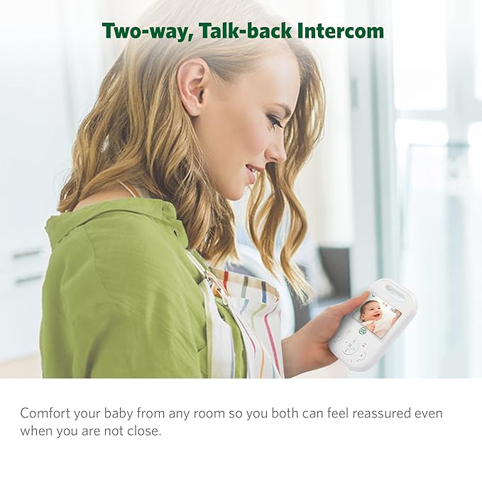 LeapFrog LF2513 Baby Monitor, 2.8" IPS LCD Screen, Pan-Tilt-Zoom, 1000ft Range, Night Vision, Soothing Lullabies, Night Light, 2-Way Audio,Temperature Sensor, Secure Transmission No WiFi