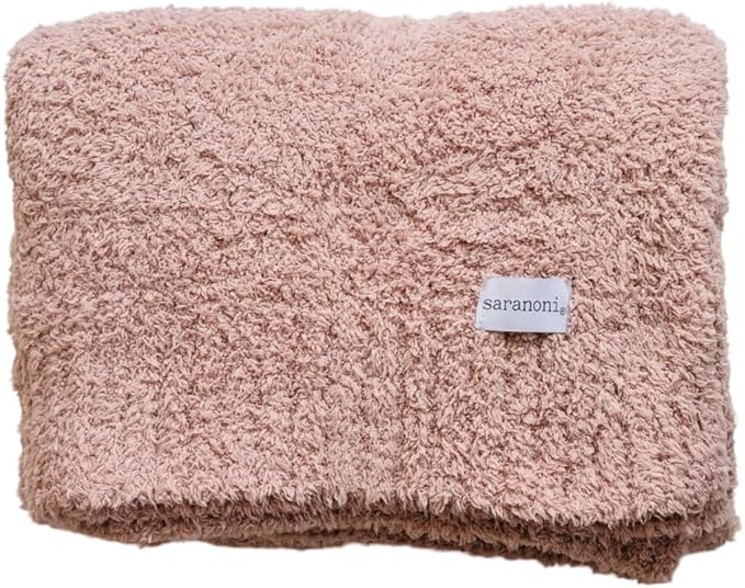 SARANONI Bamboni Baby Blanket | Luxury Plush Super Soft Blanket | Breathable Comfy Blankets for Kids and Teens | Pink - 40" x 60"