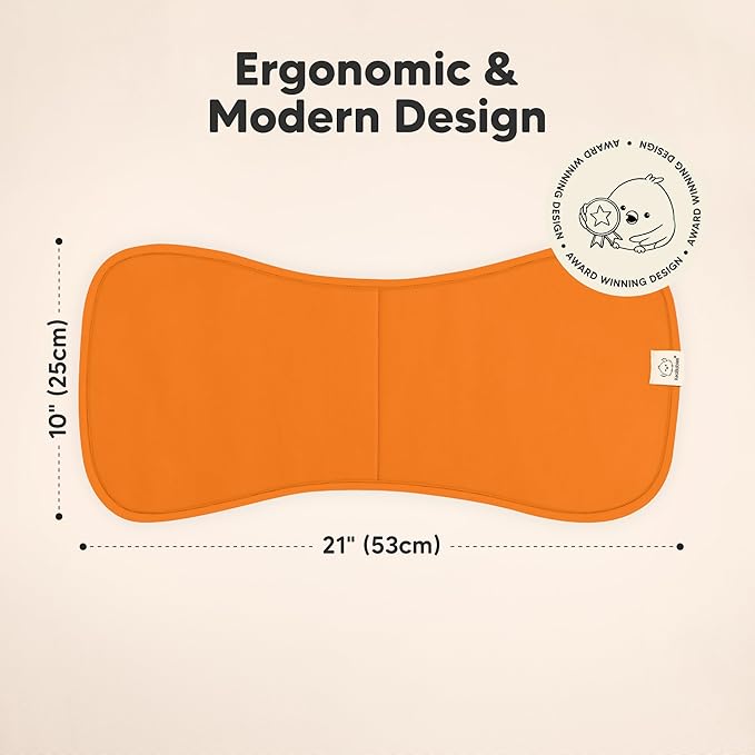 Organic Burp Cloths Baby Boy & Girl - 5-Pack Super Absorbent Cotton Burping Cloths for Babies, Soft & Plush Newborn Spit Up Rags, Infant Towels for Milk Spit Up, Unisex, Large 21" x 10" (Sahara)