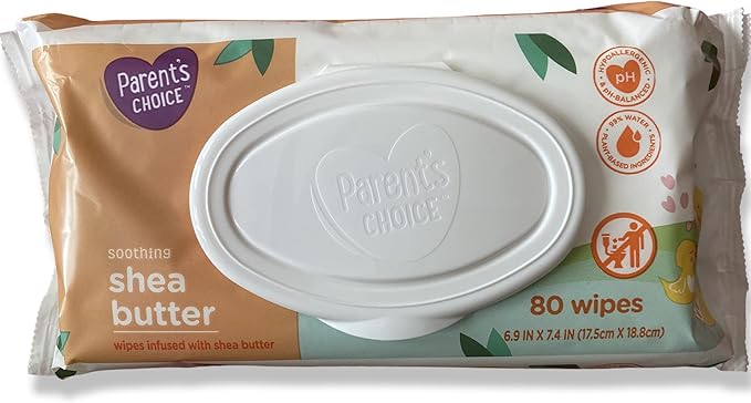 Parent's Choice Baby Wipes 80ct Shea Butter