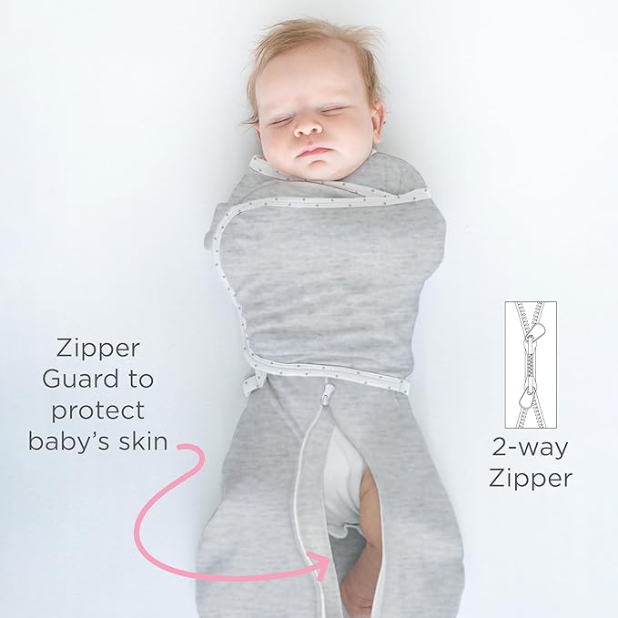 SwaddleDesigns 6-Way Omni Swaddle Sack Arms Up Swaddle for Newborn, More Options to Calm Startle Reflex, Improves Sleep