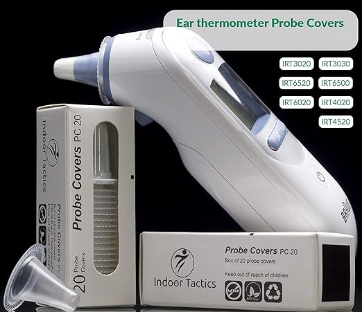 1000 Pack Ear Thermometer Covers Disposable Refill Lens Filters Caps Probe Cover Compatible for All B raun Models Digital Thermometers Sleeve (Updated Version)