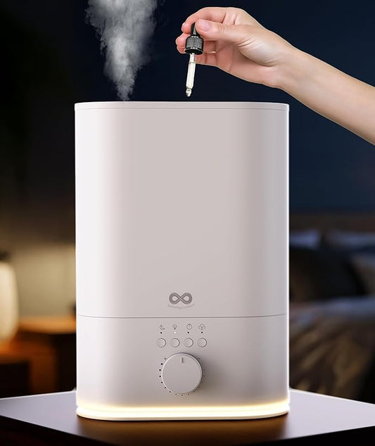 Everlasting Comfort 6L Humidifier Large Room, High Mist Output 50+ HR Runtime Ultrasonic Top Fill Humidifiers for Bedroom, Easy to Use & Clean for Home, Baby Humidifier, Plants, Congestion, Indoor