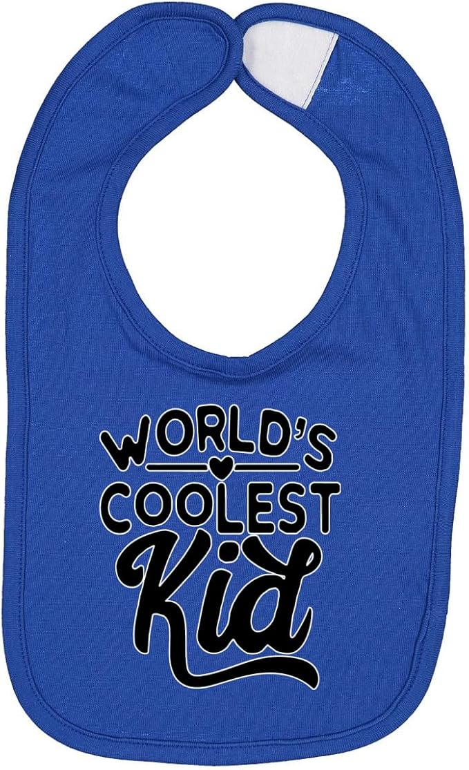 World's Coolest Kid Funny Cute Humor Infant Premium Jersey Baby Bib