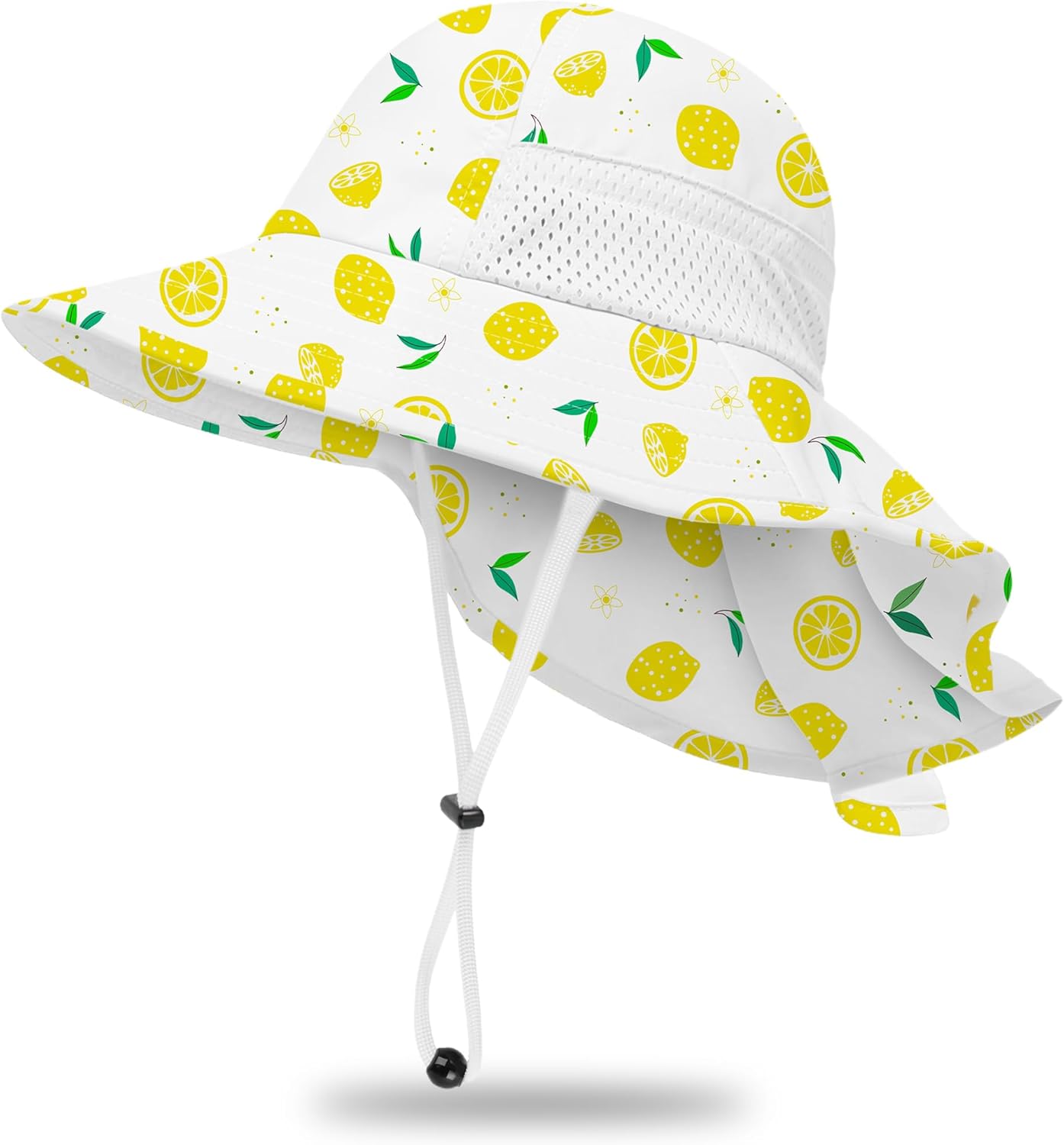 Toddler Baby Sun Hat Kids Summer UPF 50+ for Boys Girls Adjustable Beach Hats with Bucket Wide Brim Age 1-7 Years