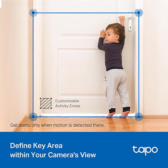 Tapo 2K 3MP Pan/Tilt Indoor/Outdoor Security Camera, Free Person/Baby Cry Detect & Motion Track, 360° View, Color Night Vision, SD/Cloud Storage, Works w/Alexa & Google Home, HybridCam 360