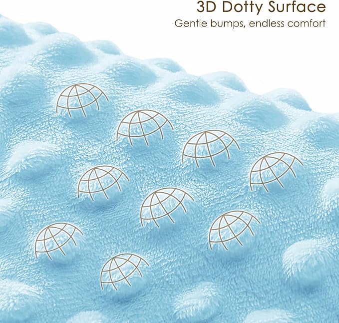 Outer Space Baby Blankets for Boys, Soft Nursery Minky Blankets with Muslin and Dotted Fleece Back 30x40 inches, Receiving Bed Quilt for Newborn, Infants, Toddlers