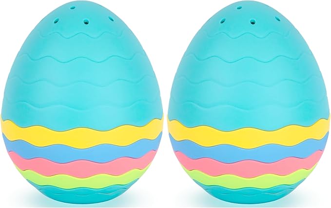 ArtCreativity Stacking Bath Toy for Toddlers – 7-Piece Nesting Mold Free Bath Toy with Drainage Holes – Fun Baby Bathtub Toy – Pastel Color Sensory Toy (Pack of 2)