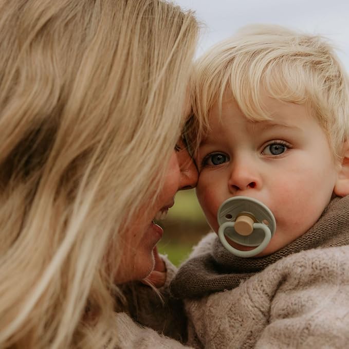 FRIGG SilkySoft Silicone Baby Pacifier 4-Pack Skyline Serenity | Made in Denmark | BPA-Free (0-6 Months)