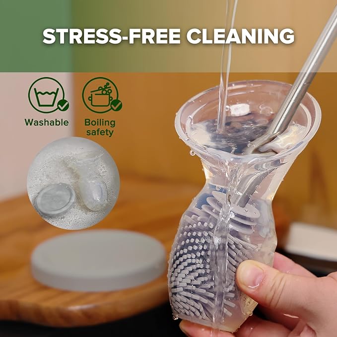 haakaa Manual Breast Pump Breastfeeding Pump with Food Grade Silicone Cap (Grey) 4oz/100ml