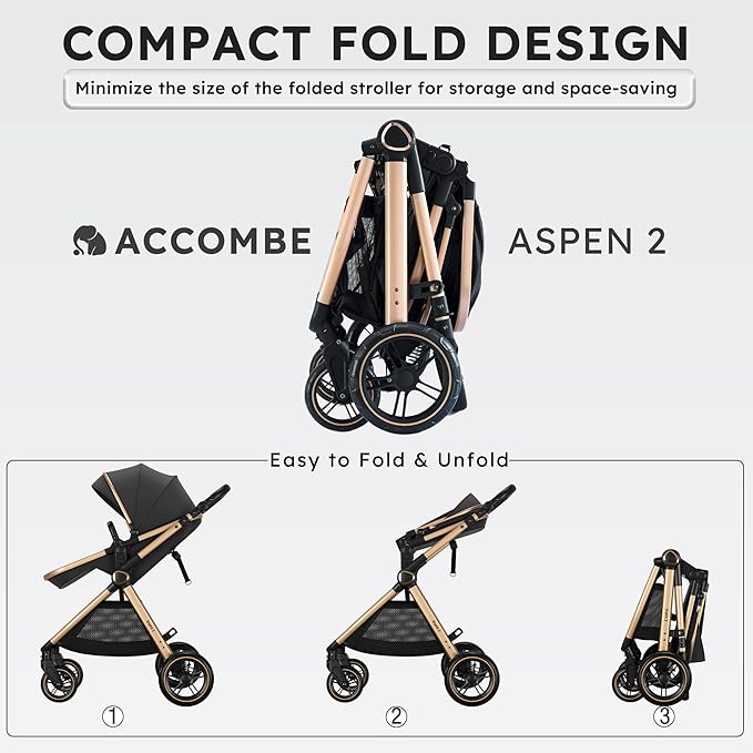 2 in 1 Baby Stroller, Convertible Bassinet Pushchair for Infants and Newborns 0-36 Months