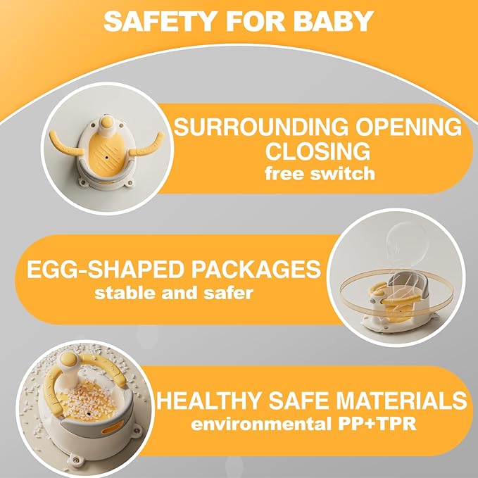 Baby Bath Seat 6 Months & up, Bath Seat for Baby, Infant Bath Seat with Suction Cups, Non-Slip, Detachable,Yellow