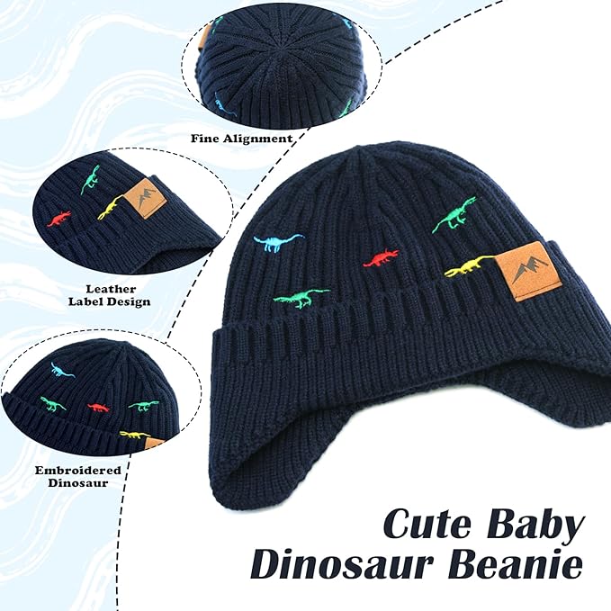 POXIMI Baby Boy Winter Hat Toddler Warm Beanie Girl Knit Hats with Earflap Kid Cute Earmuffs