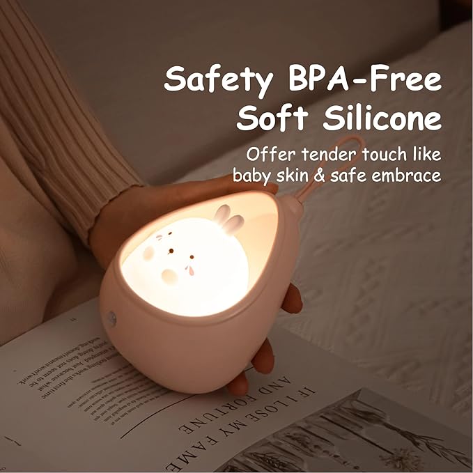 TriPro Cute Kitty Motion Sensor Night Light Wall Lamp,Rechargable,Bedroom Decoration for Kids Baby Toddler Teen Gift (Blue)