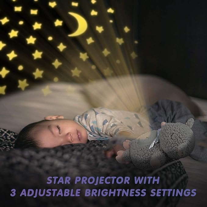 BEREST Baby Sleep Soother with Projector Night Light, Teddy Bear Sheep Musical Plush Toy with White Noise, Heartbeat, Shushing, Lullabies for Newborns, Boys & Girls Infants Shower Gift