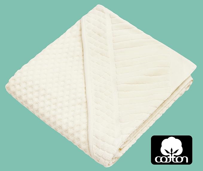 ORIGINAL KIDS Hooded Baby Towel - 100% Cotton Luxurious Jacquard Velour Baby Bath Towel with Hood - Boys Girls Infant Toddler - 550 GSM Soft Absorbent Newborn Bath Essentials - Large 30x30 - Ivory