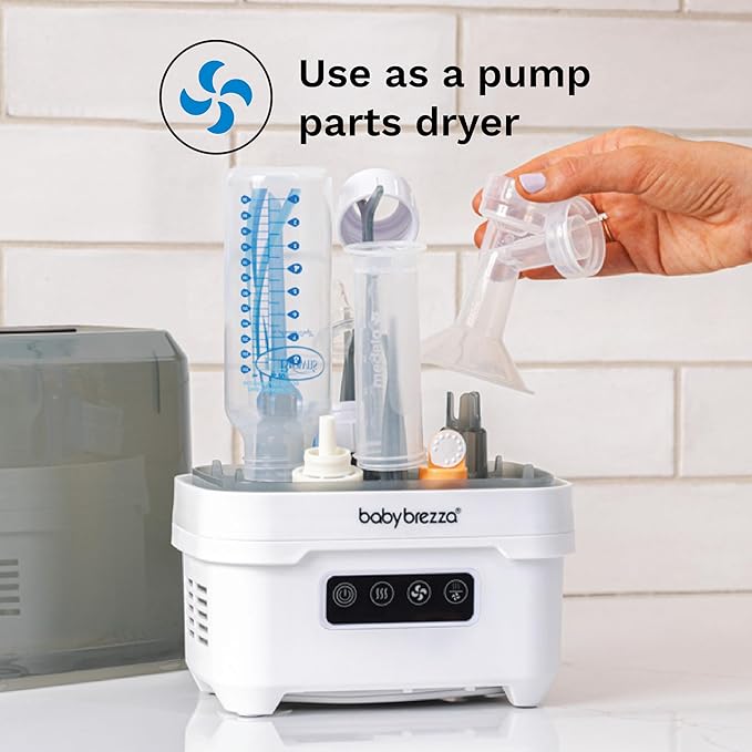 Baby Brezza Portable Baby Bottle Sterilizer Dryer for Travel - Mini Sterilizer Fits Bottles, Pump Parts and Accessories