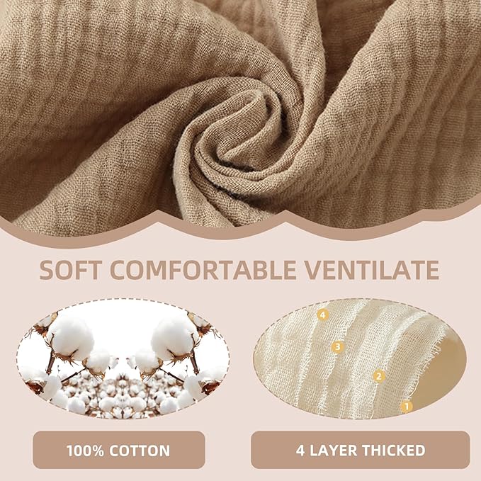 Muslin Baby Bibs - Soft 100% Cotton Drool Bandana Bibs for Baby Girls, 8 Solid Colors Set