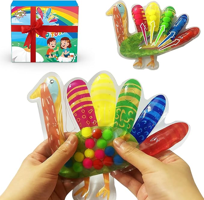 Color Sorting Toys for Toddlers, Squeeze Sensory Fidget Toys, Fine Motor Skills Toy, Montessori Learning Toys for Preschool Learning Activitie, Sensory Activity Toy for Kids 3+ & Adults