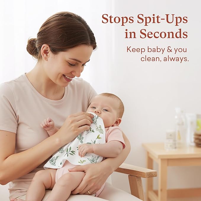 Premium 8-Pack Waterproof Baby Burp Cloths, Extra Large 13"X26" Soft Absorbent Burping Clothes for Newborns and Infants, Baby Shower Boys Girls