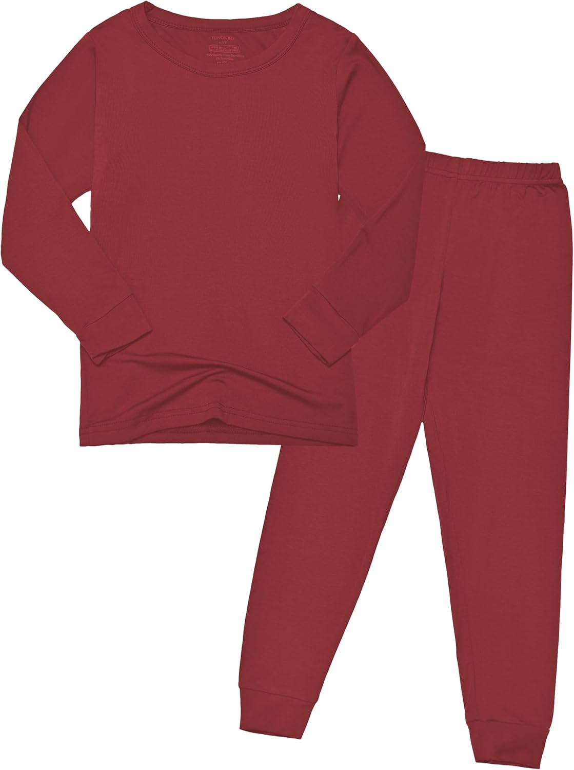 BABY 2T-10Y Toddler Kids Girls Boys Soft Comfy Viscose 2pcs Set Long Sleeve Plain Shirts and Pants Sets