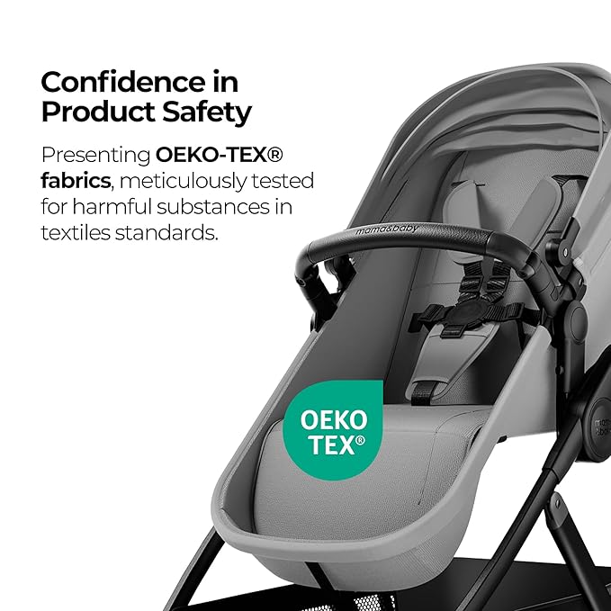 MAMA & BABY Rovee 2-in-1 Baby Stroller, Convertible Infant & Toddler Stroller with Reversible Seat, Large UPF 50+ Sun Canopy, Foldable Stroller with Shock-Absorbing Wheels & Storage Basket