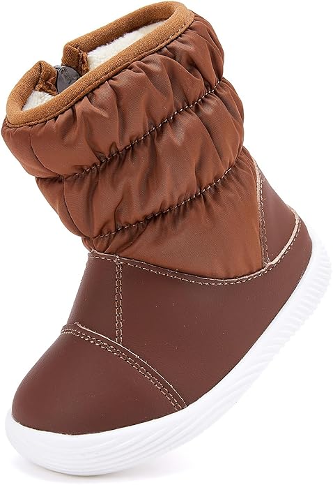 BMCiTYBM Baby Boy Girl Snow Boots Waterproof Winter Warm Booties Nonslip Lightweight Outdoor Shoes for First Walkers 6 9 12 18 24 Months(Infant/Toddler)