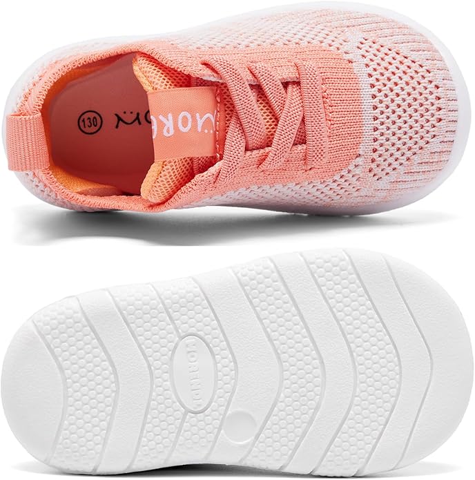 MORENDL Toddler Shoes Baby Walking Sock Shoes Infant Sneakers 0-4 Years Boy Girl Barefoot Tennis Shoe Non-Slip Brethable