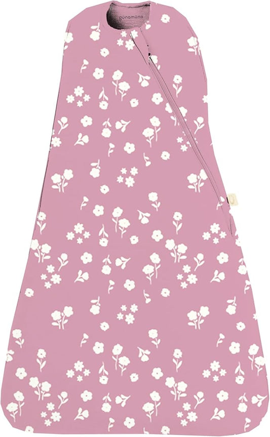 GUNAMUNA Swaddle Wrap for Newborns – Arms In or Out, Easy Diaper Changes with WONDERZiP, Soft Sleep Sack, 2.5 TOG