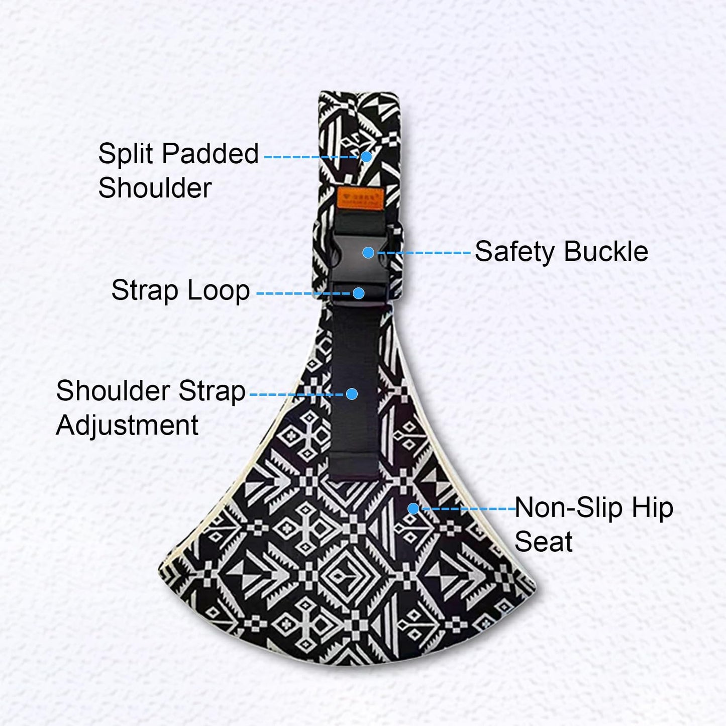 Baby Sling Carrier Newborn to Toddler Adjustable One-Shoulder Design with Hip Seat Support, Labor-Saving Baby Wraps Carrier 10-30 lbs(Mesh,Black)