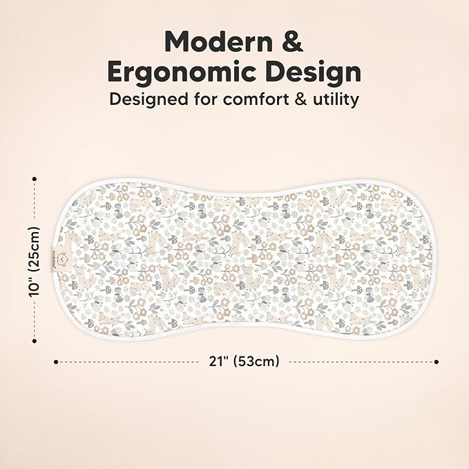 5-Pack Muslin Burp Cloths Baby Boy, Girl - Very Absorbent Baby Burp Cloth Rags, 8-Layers Viscose Derived from Bamboo Cotton Muslin Towel, Super Soft Spit Up Rags, No Shrink Washcloths (Prairie)