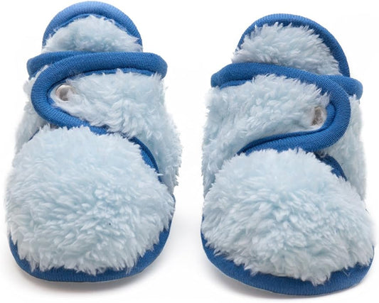 Warm Baby Booties Cozy Baby Slippers Stay on with Non Slid Sole with grippers for Newborns and Infants