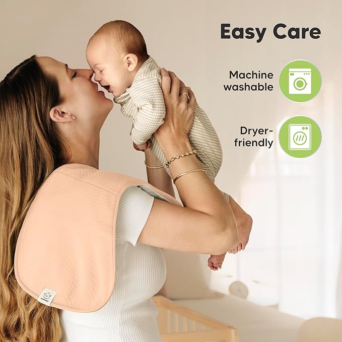 KeaBabies 5-Pack Organic Burp Cloths Baby Girl, Boy - Extra Large, Absorbent Baby Burp Cloths,Soft Burping Cloths for Babies,Newborn Burp Clothes,Cotton Burp Rags, Thick Burp Cloth (Flora Dew/Quin)