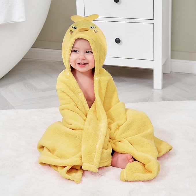Toddler Bath Towel Hooded Kids Towel Bath Baby Towels with Hood for Boy Girl 0-5 Years, 2-Pack Soft Absorbent Baby Bath Towels Toddler Towels, Large Thick 50''x32'' Kids Hooded Towel for Toddlers