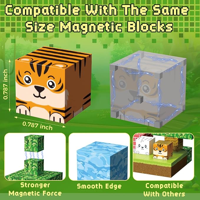 Magnetic Blocks, 150PCS Magnetic Building Blocks Cubes Open-Ended Building Toys with Storage Bag, STEM Montessori Toys for Kids, Christmas Birthday Gifts for 3 4 5 6 7 8+ Year Old