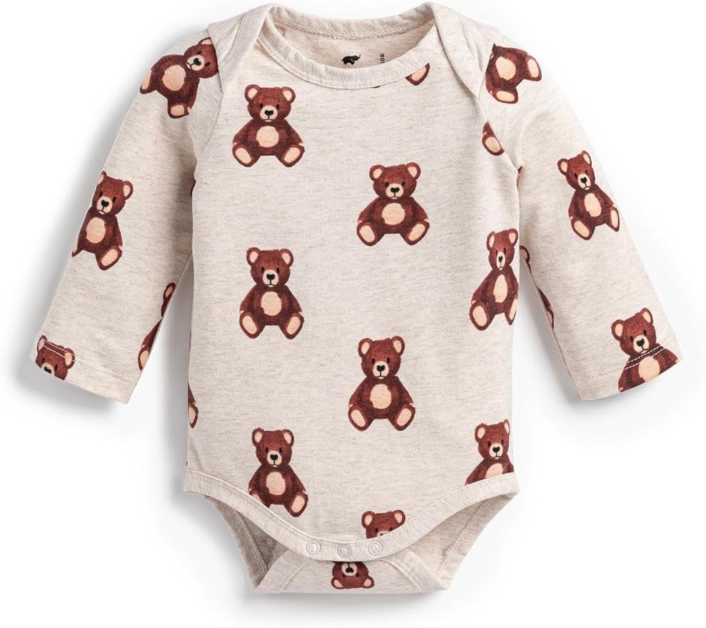 MONICA + ANDY Baby Organic Long Sleeve Jack and Jill Bodysuit